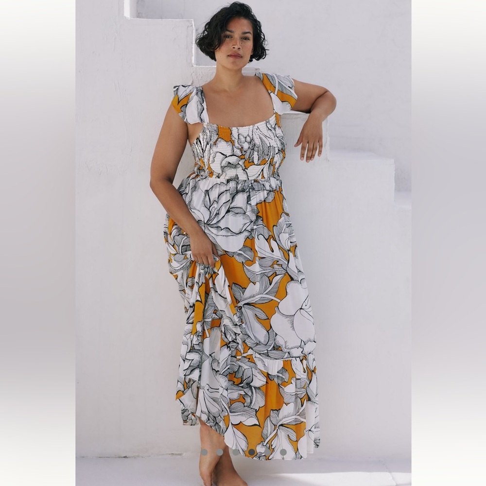 Anthropologie Alexandra Farmer Floral Maxi Dress